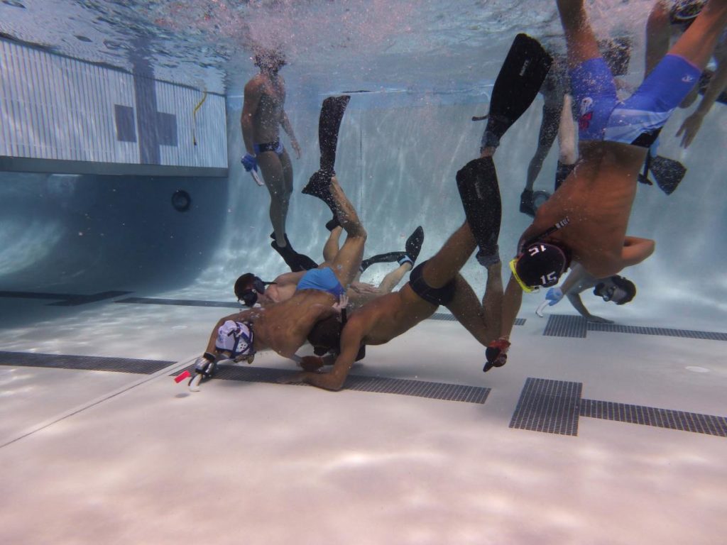 Underwater Hockey - photo coutesy of Yori Huynh
Clark Weeks loves underwater hockey